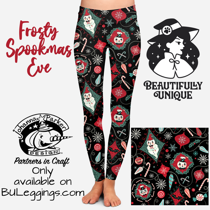 Frosty Spookmas Eve (Johanna Parker Exclusive) - High-quality Handcrafted Vibrant Leggings-4