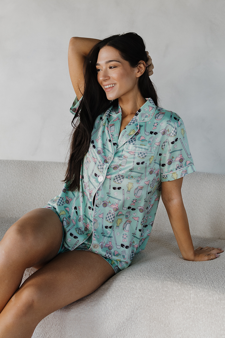 Golf Icons Satin Pajamas-1