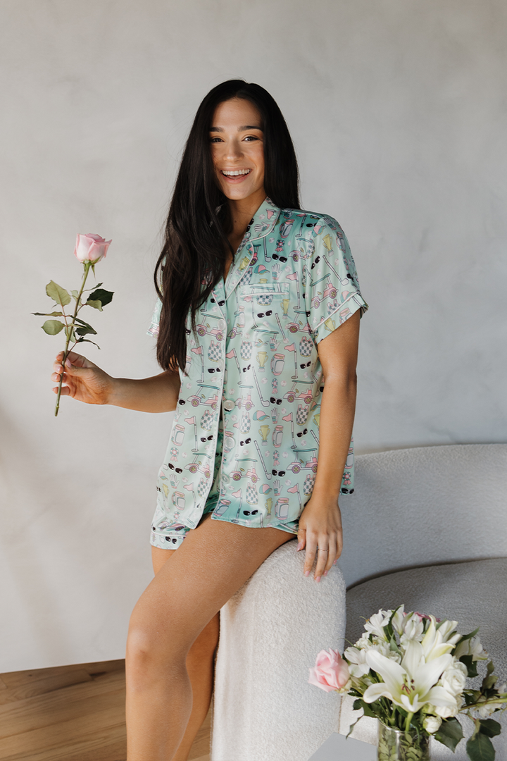 Golf Icons Satin Pajamas-2