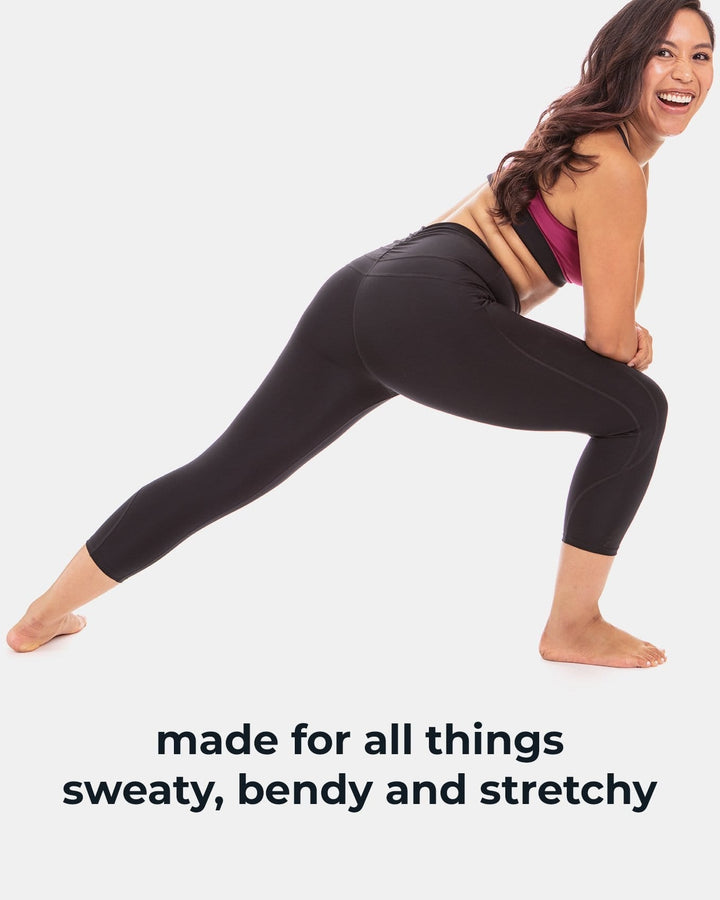 Squeeze Play High-Waist Capri – Booya Black-1