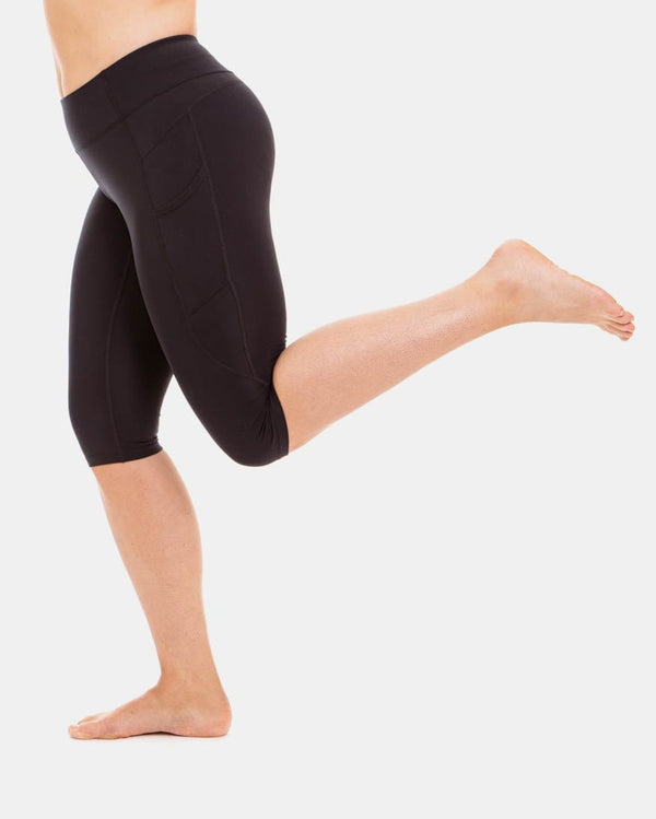 Wi-Thi Mid-Rise Pocketed Crop Legging – Booya Black-0
