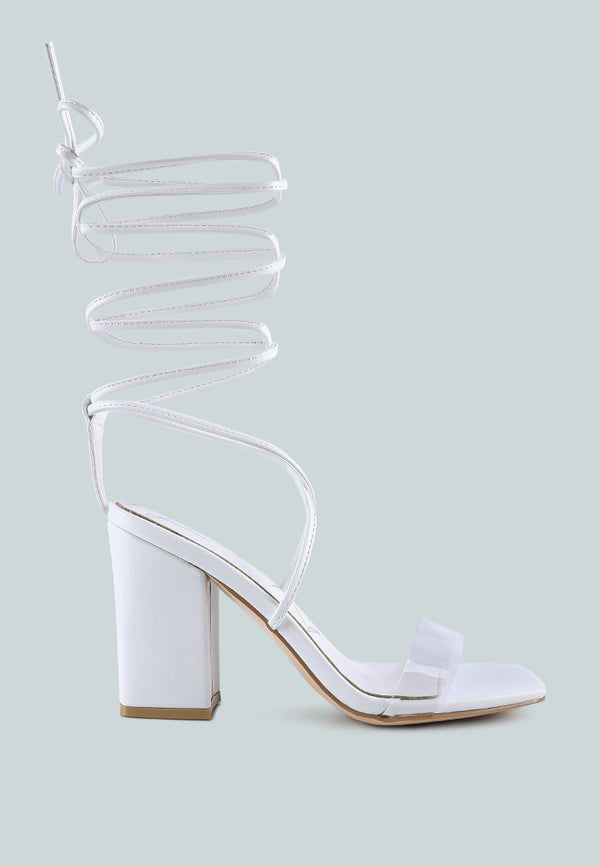 High Cult Strappy Tie-Up Block Heels-5