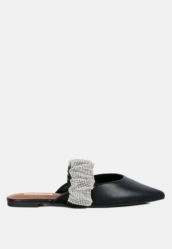Hemessen Diamante Strap Flat Mules-0