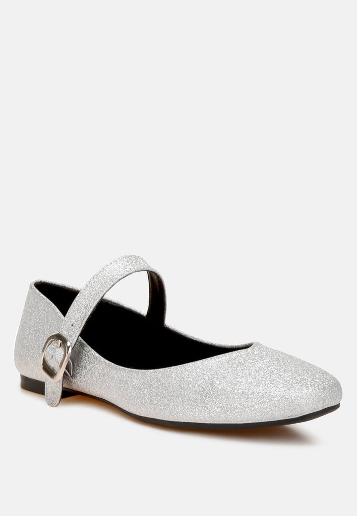 Herma Glitter Pin Buckle Ballerinas-1