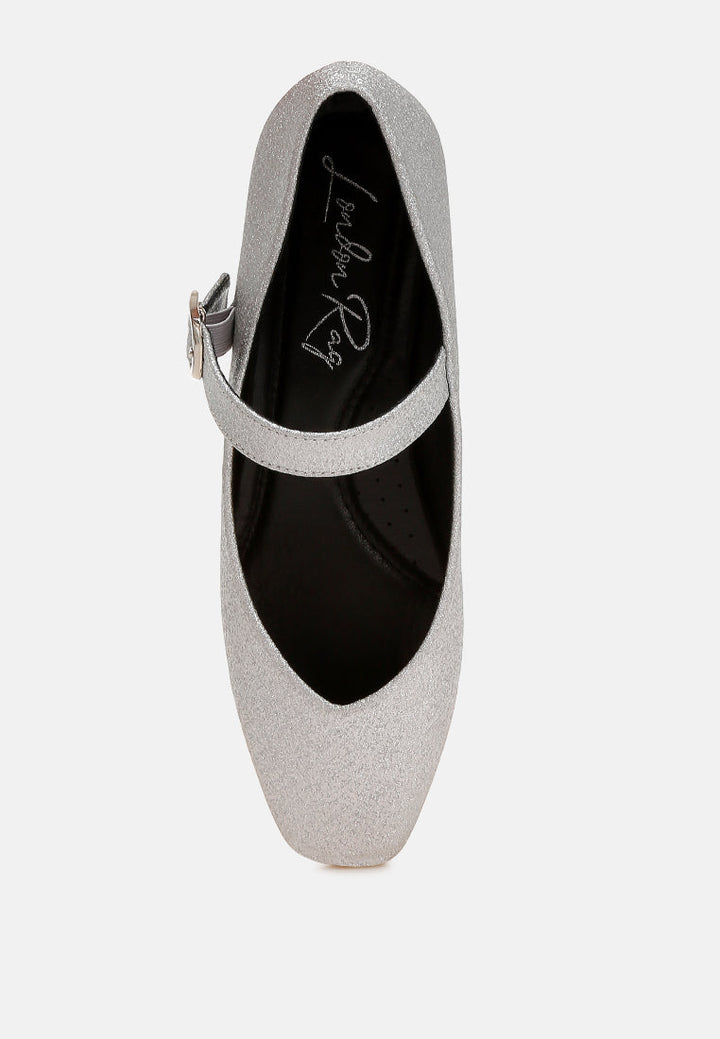 Herma Glitter Pin Buckle Ballerinas-3