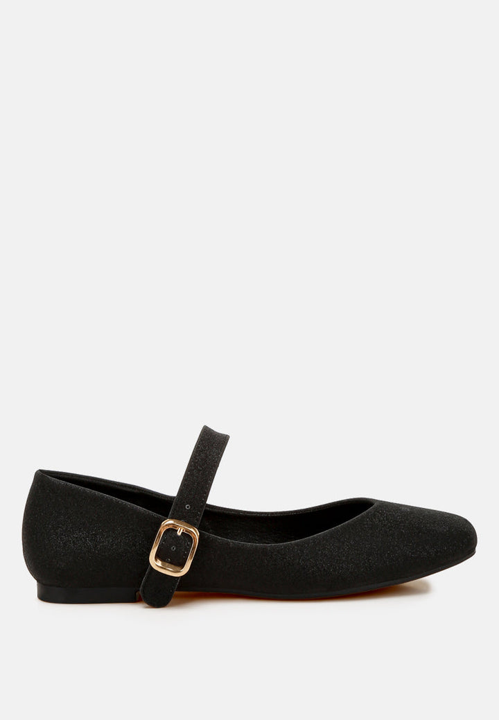 Herma Glitter Pin Buckle Ballerinas-6