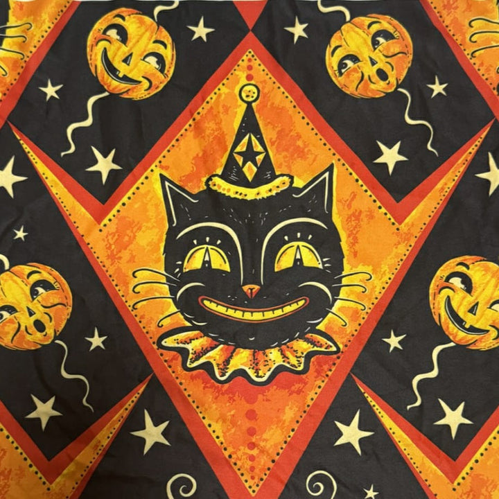 "Grinning Jack" (Johanna Parker Exclusive) Orange Vintage Cat - High-quality Leggings-1