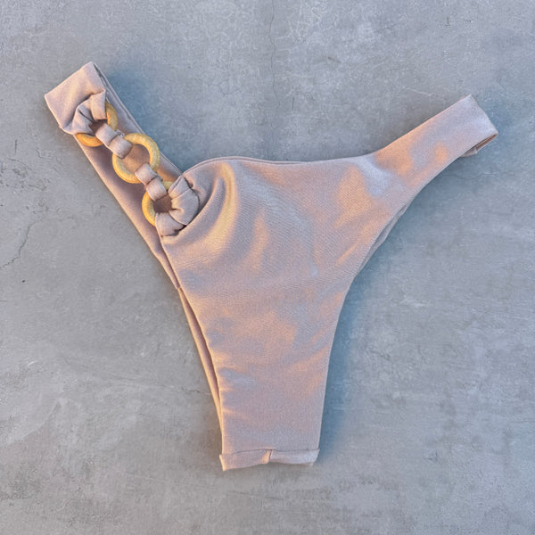 Champagne Sand Bia Rings Bikini Bottom-0