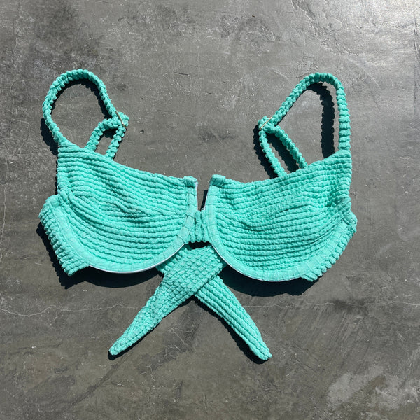 Atlantis Goddess Textured Panneled Bikini Top-0