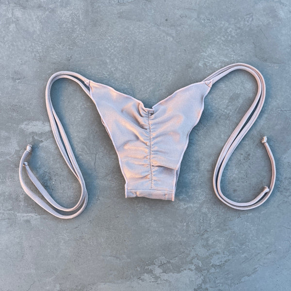 Champagne Sand Ripple Side Tie Bikini Bottom-0