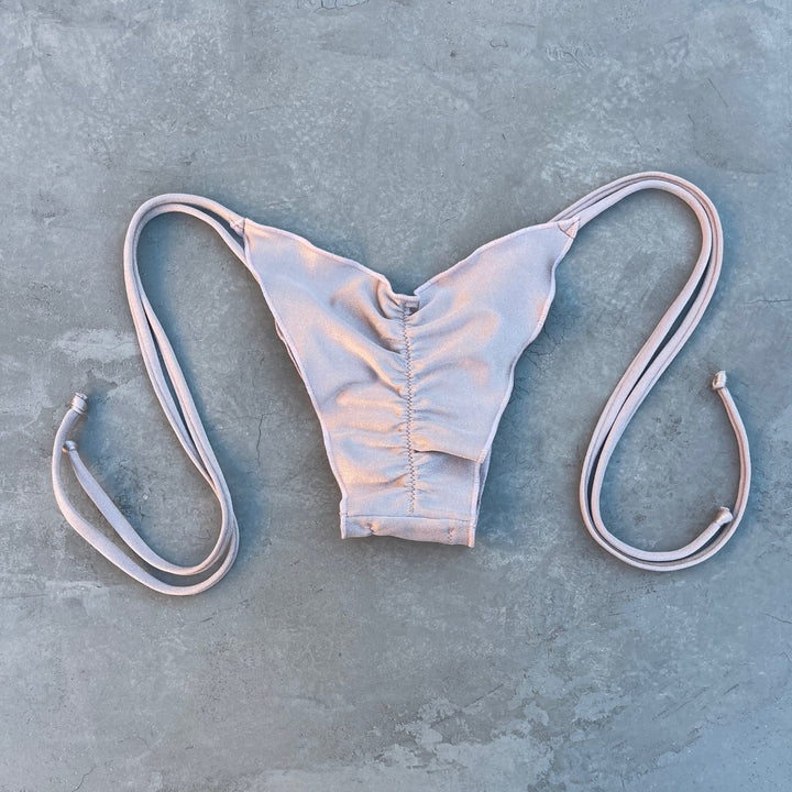 Champagne Sand Ripple Side Tie Bikini Bottom-0