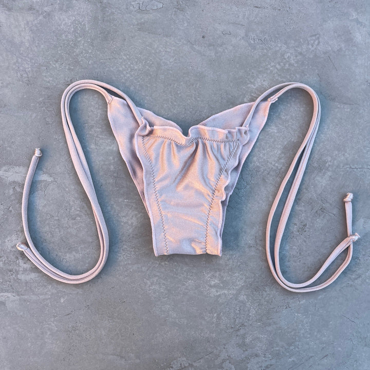 Champagne Sand Ripple Side Tie Bikini Bottom-1