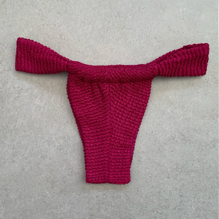 WineBerry Textured Curtain Bikini Bottom-1