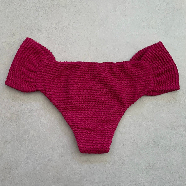 WineBerry Textured Classy Cheeky Bikini Bottom-0