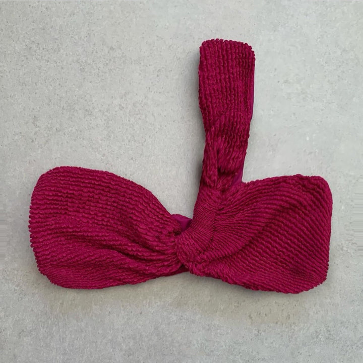 WineBerry Textured Greek Bikini Top-0