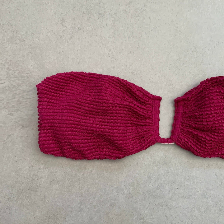 WineBerry Textured Mirella Strapless Bikini Top-1
