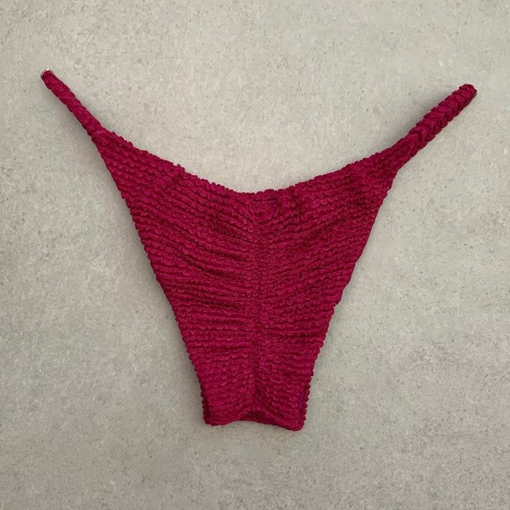 WineBerry Textured Tanga Bikini Bottom-1