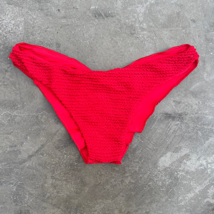 Mexican Chili Red Lili Ripple Bikini Bottom-1