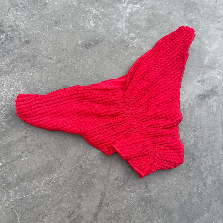 Mexican Chili Red Lili Ripple Bikini Bottom-2