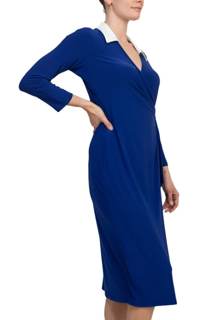 Evan Picone Women 3/4 Sleeve Midi Wrap Dress-3