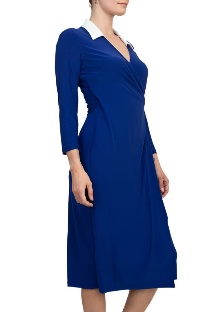 Evan Picone Women 3/4 Sleeve Midi Wrap Dress-4