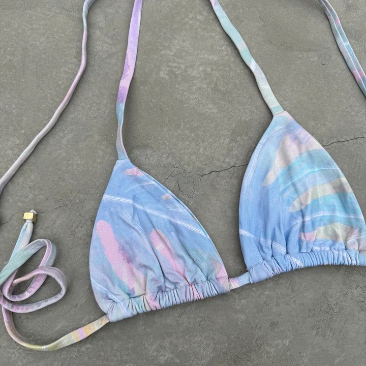 Rainbow Blossom Triangle Bikini Top-1