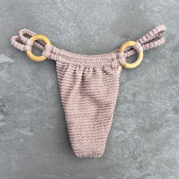 Sand Tropez Beige Textured Kayla Bikini Bottom-0