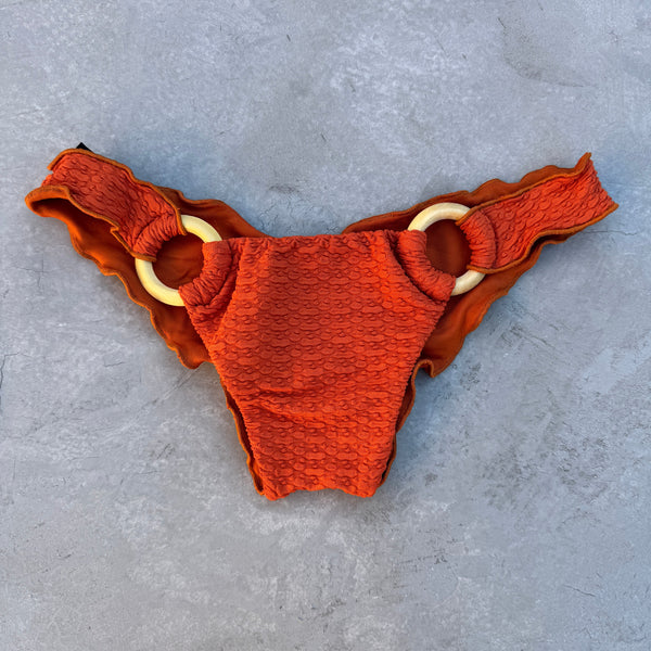 Sunkissed Amber Lili Ripple with 2 Rings Bikini Bottom-0