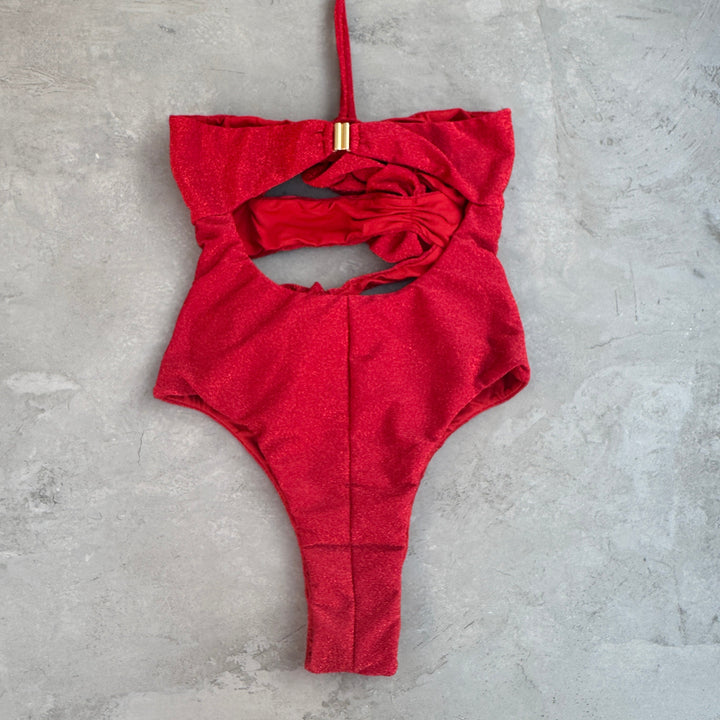 Laurice Red Sparkle One Piece Swimsuit-3