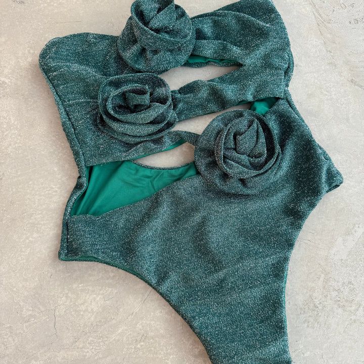 Laurice Teal Sparkle One Piece Swimsuit-1