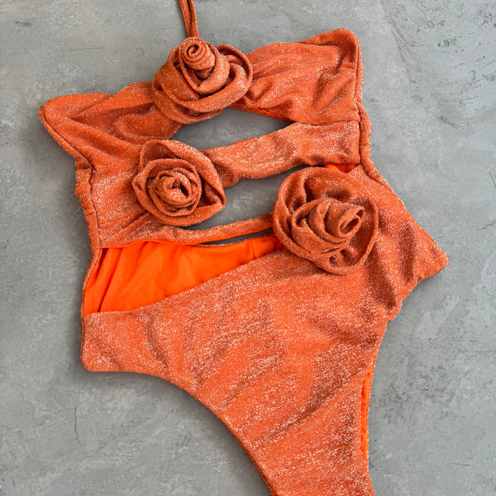 Laurice Orange Sparkle One Piece Swimsuit-1