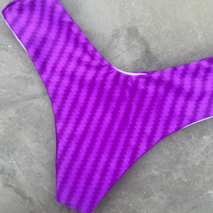 Purple Striped Hang Glider Bikini Bottom-1