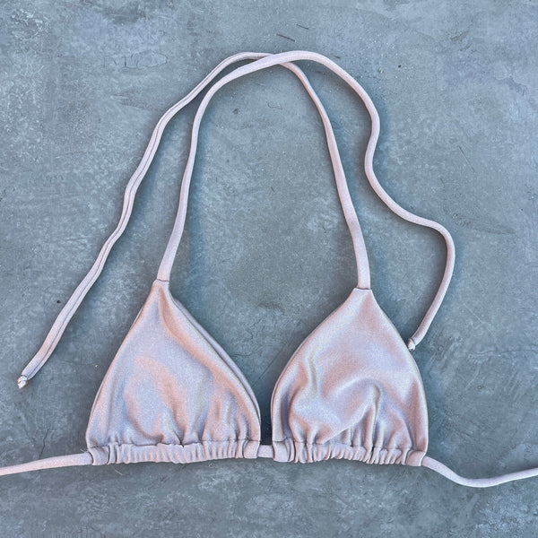 Champagne Sand Triangle Bikini Top-0