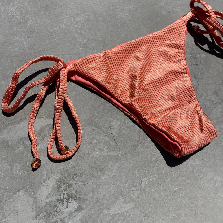 Coral Coast Ribbed Side Tie Bikini Bottom-2