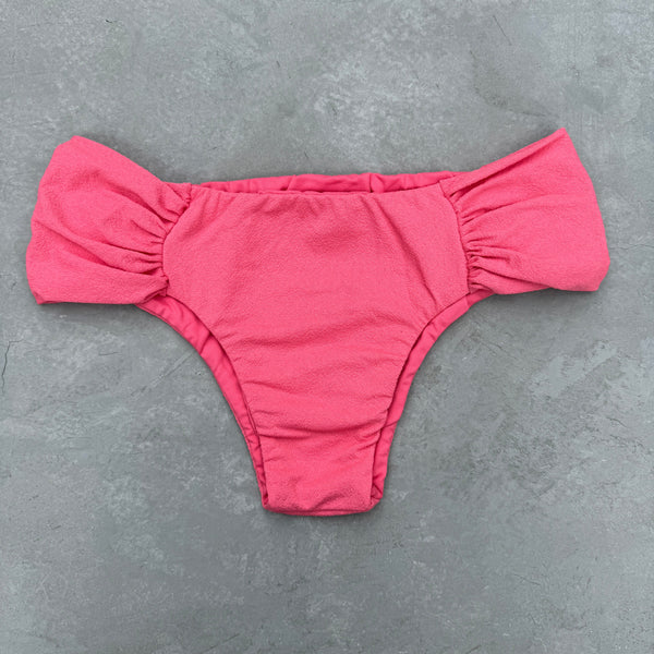 Seashore Textured Coral Delight Classy Cheeky Bikini Bottom-0