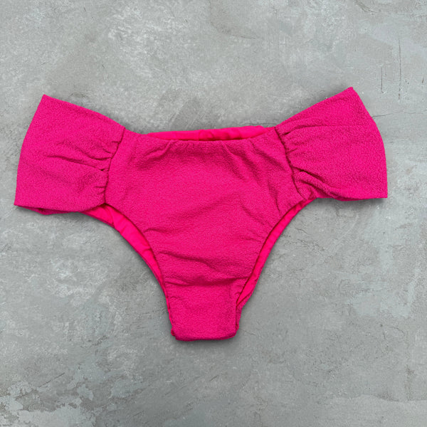 Seashore Textured Pink Riot Classy Cheeky Bikini Bottom-0
