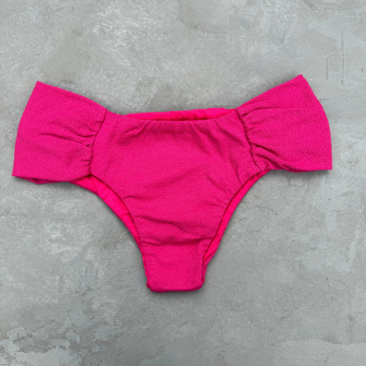 Seashore Textured Pink Riot Classy Cheeky Bikini Bottom-0