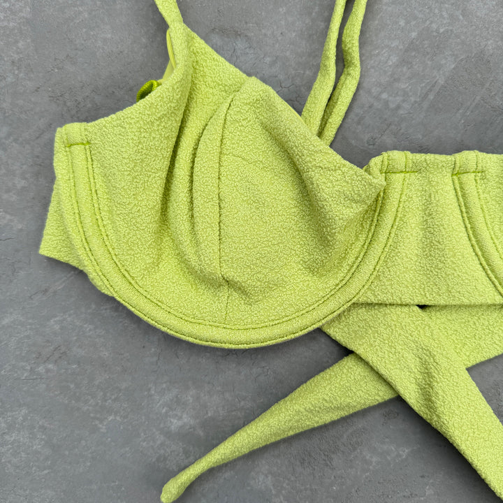 Seashore Textured Citrus Lindy Bikini Top-1