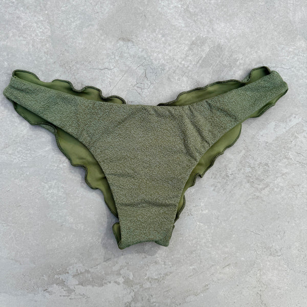Seashore Textured Fern Green Lili Ripple Bikini Bottom-0