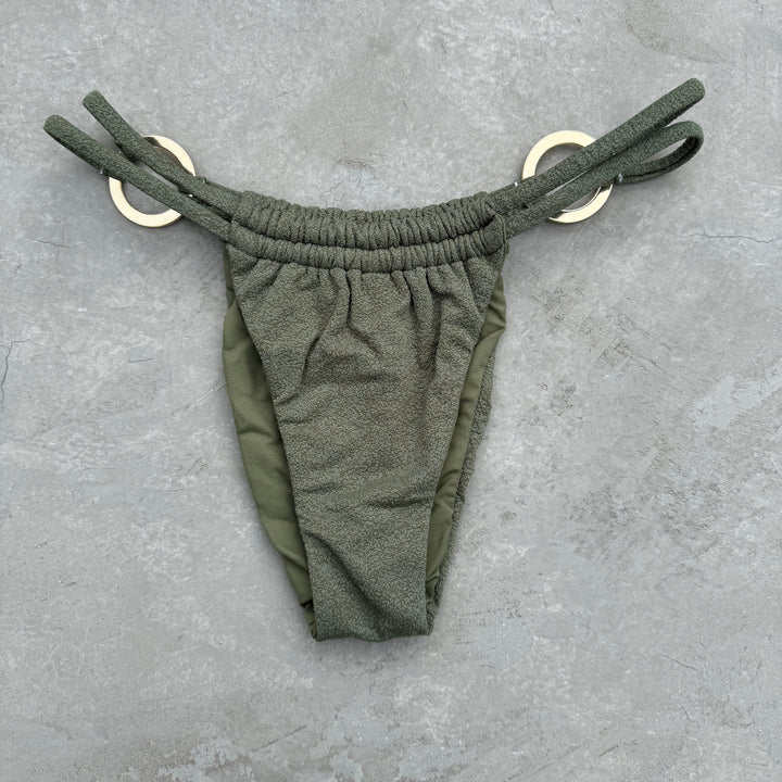 Seashore Textured Fern Green Kayla Bikini Bottom-1