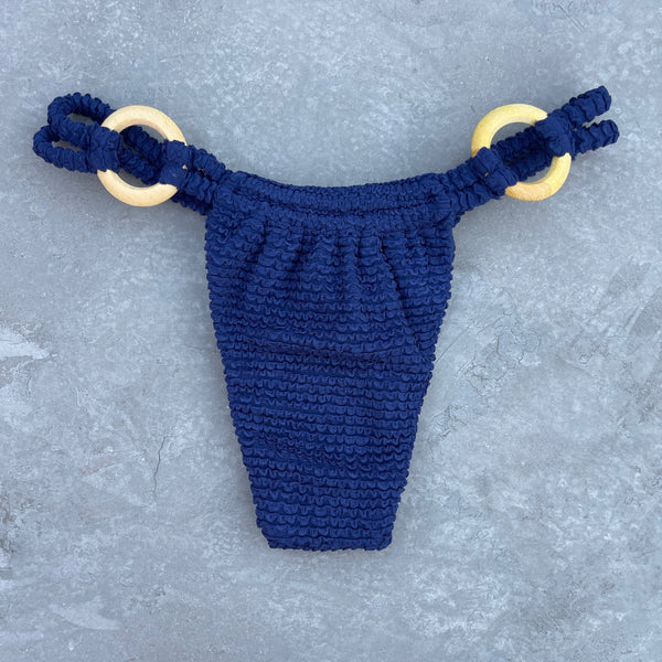 Midnight Waves Textured Kayla Bikini Bottom-0