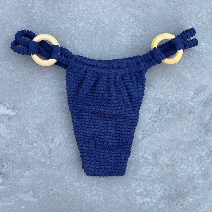 Midnight Waves Textured Kayla Bikini Bottom-0