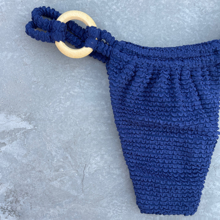 Midnight Waves Textured Kayla Bikini Bottom-1