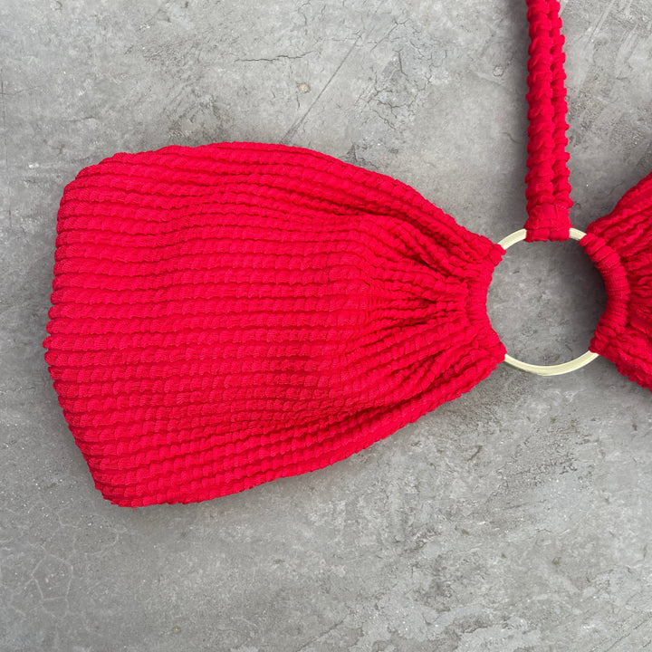 Mexican Chili Textured Strapless Bikini Top-1
