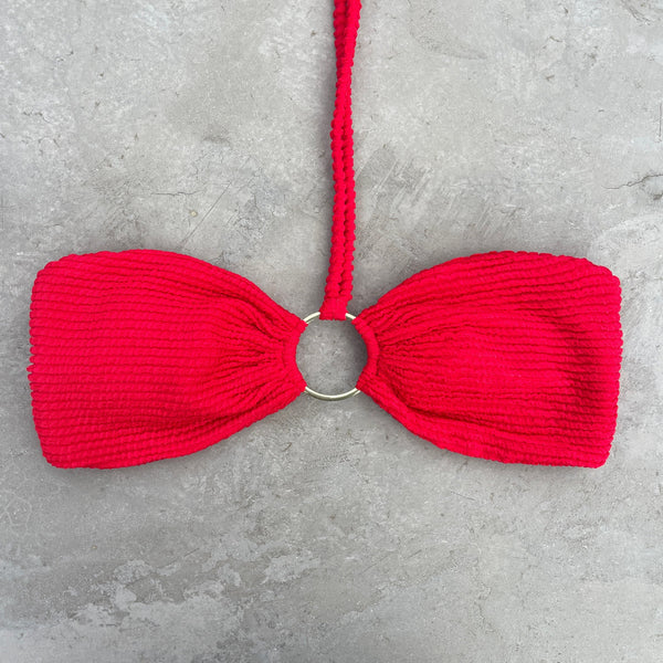 Mexican Chili Textured Strapless Bikini Top-0