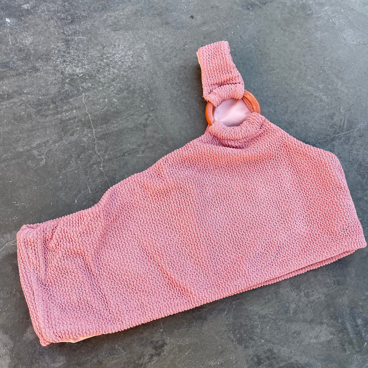 Pink Sunset Textured Jade Bikini Top-1