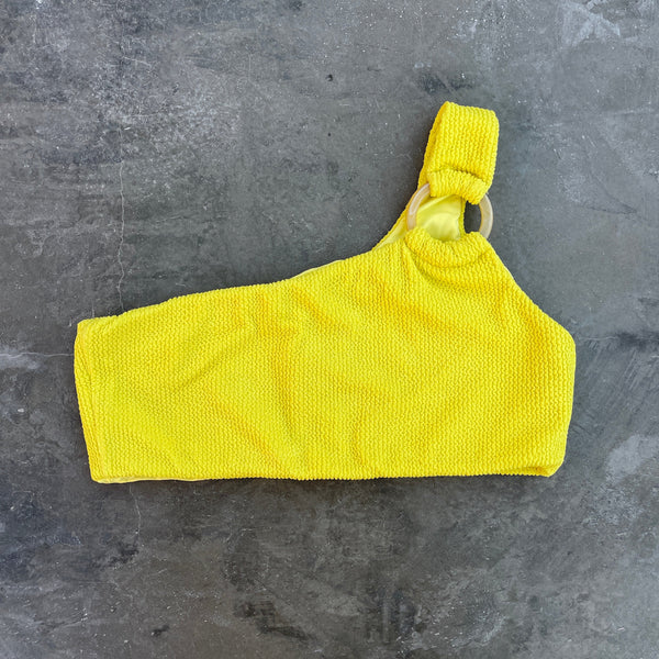 Yellow Sunrise Textured Jade Bikini Top-0