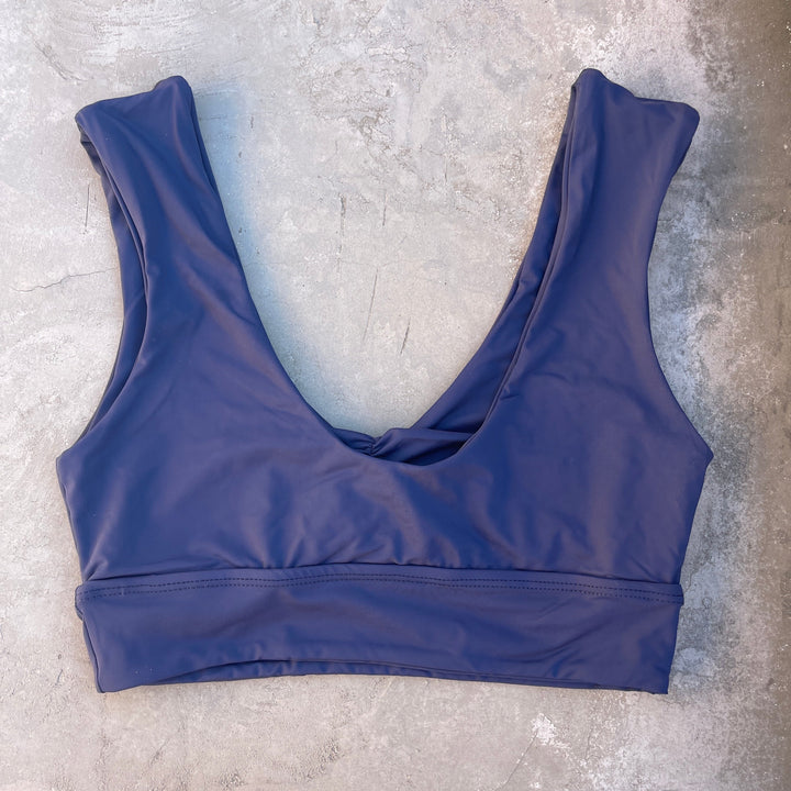 Navy Blue Crop Top-2