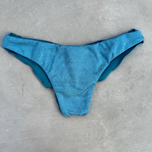 Formentera Blue Lux Textured Lili Ripple Bikini Bottom-0