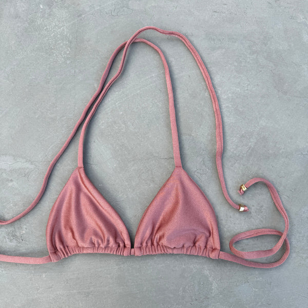 Dusty Roses Triangle Bikini Top-0